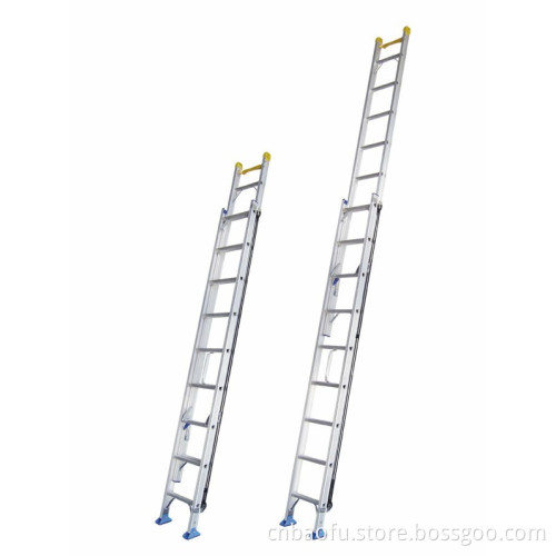 (375LBS) 4m Aluminum Alloy Grooved Rail Extension Ladder
